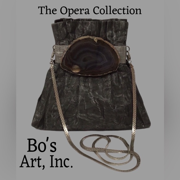 Bo’s Art Los Angeles, The Opera Collection, Stainless Steel Mesh Shoulder Bag - Picture 1 of 11